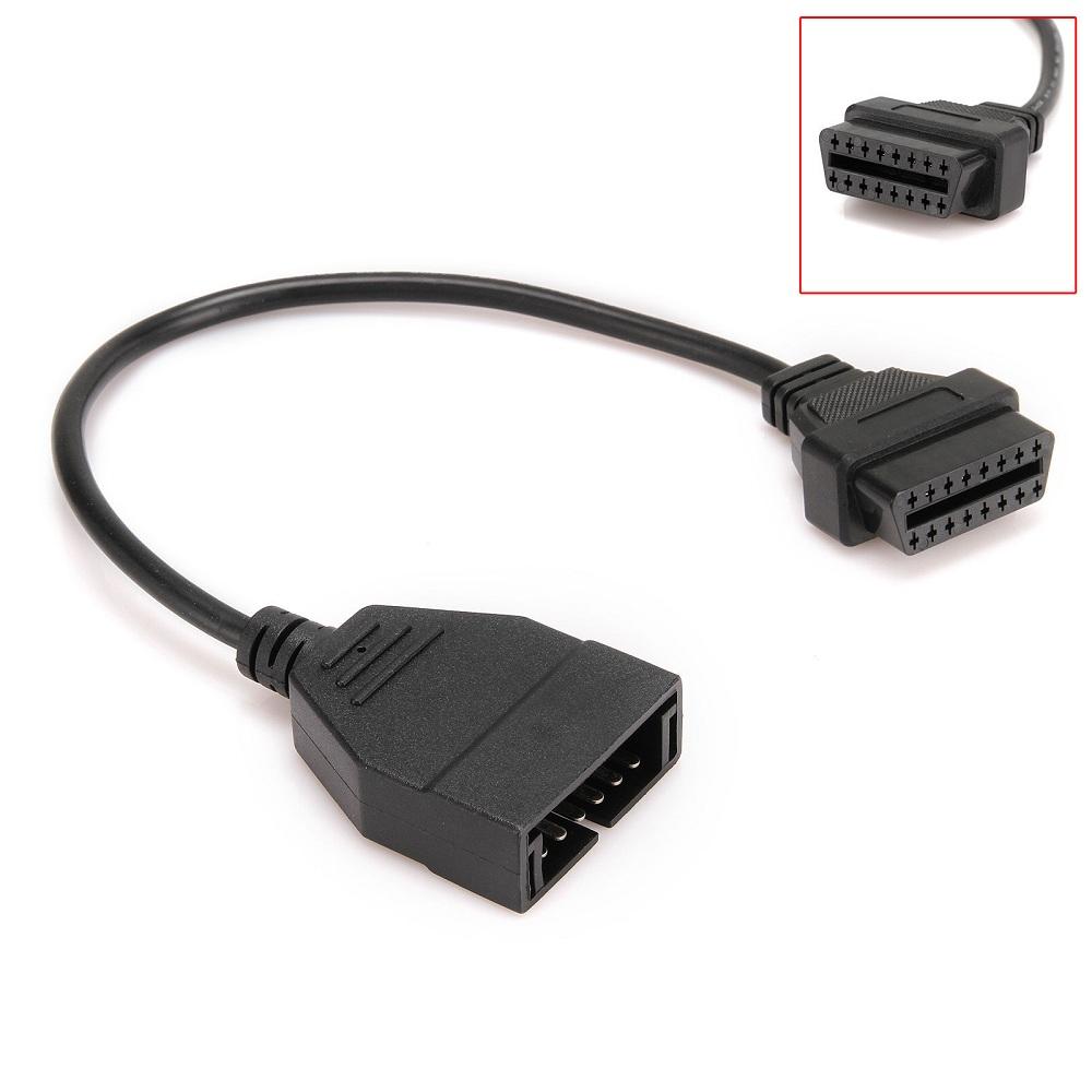 12pin OBD to 16pin OBD II Diagnostic Interface Cable for GM Vehicle