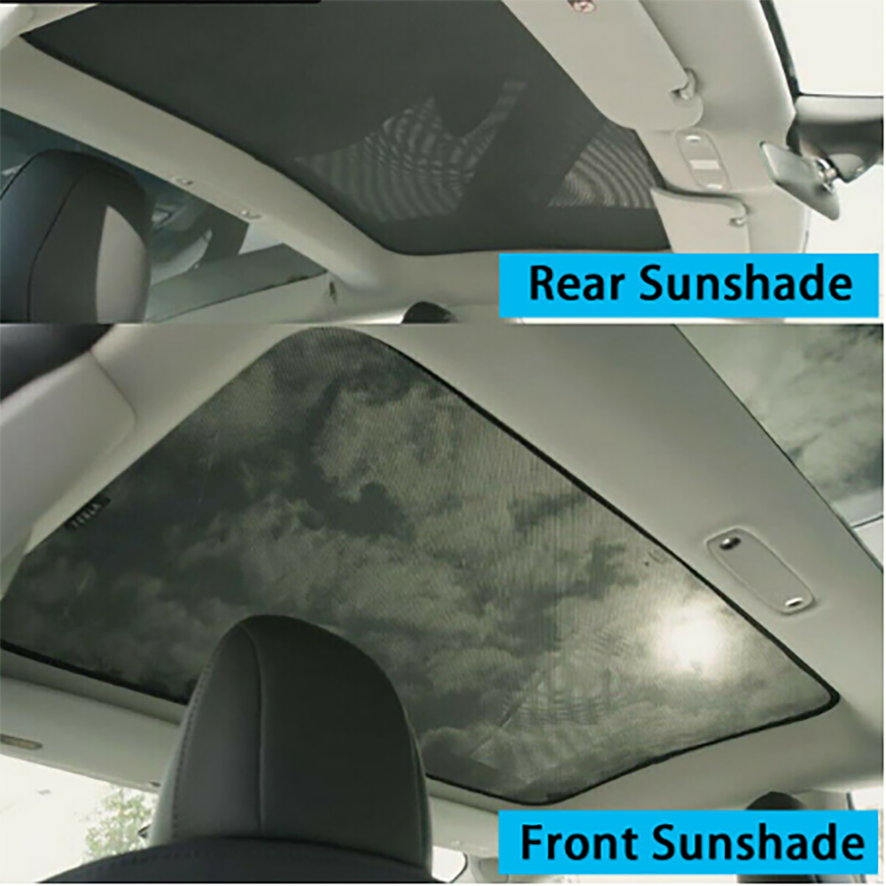 Mesh Roof Front Rear Sunshade Shield Cover for 2017-2021 Tesla Model 3 Skylight Screen Shade Heat Insulation Exterior Parts