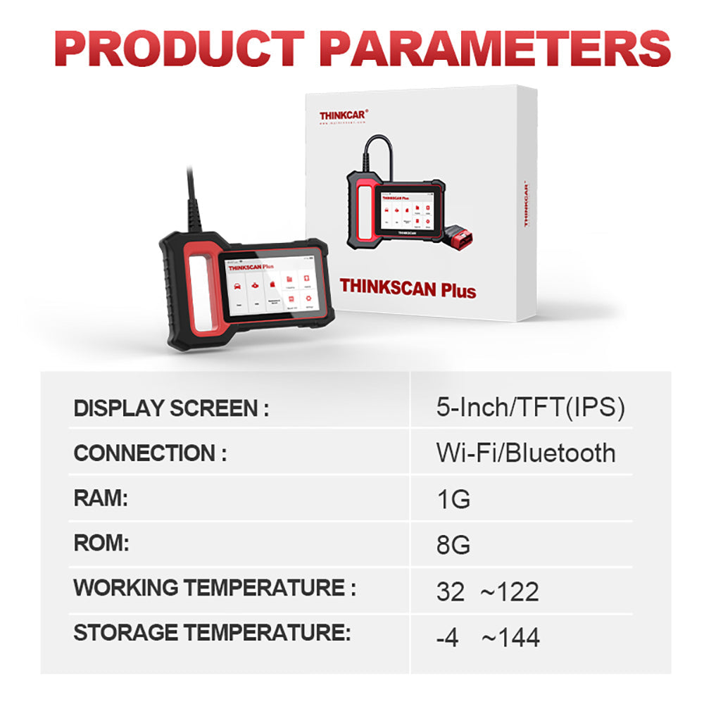 THINKCAR Thinkscan Plus S7 OBD2 Scanner Code Reader Full System Car Di ...