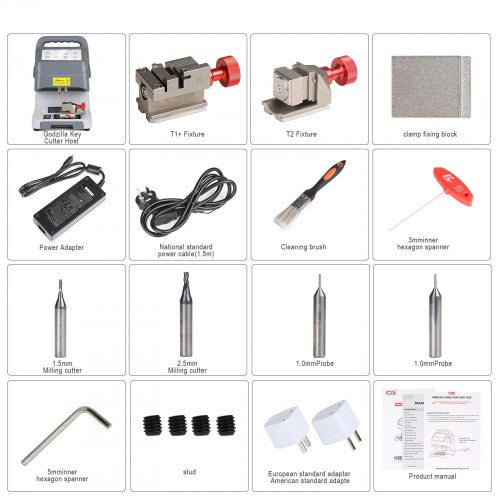 CGDI Godzilla CG007 Automatic Key Cutting Machine with T5 Clamp and Battery Built-in Database-3 Years Warranty