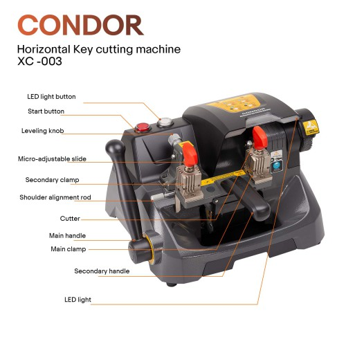 2025 New XHORSE CONDOR XC-003 Mechanical Key Cutting Machine