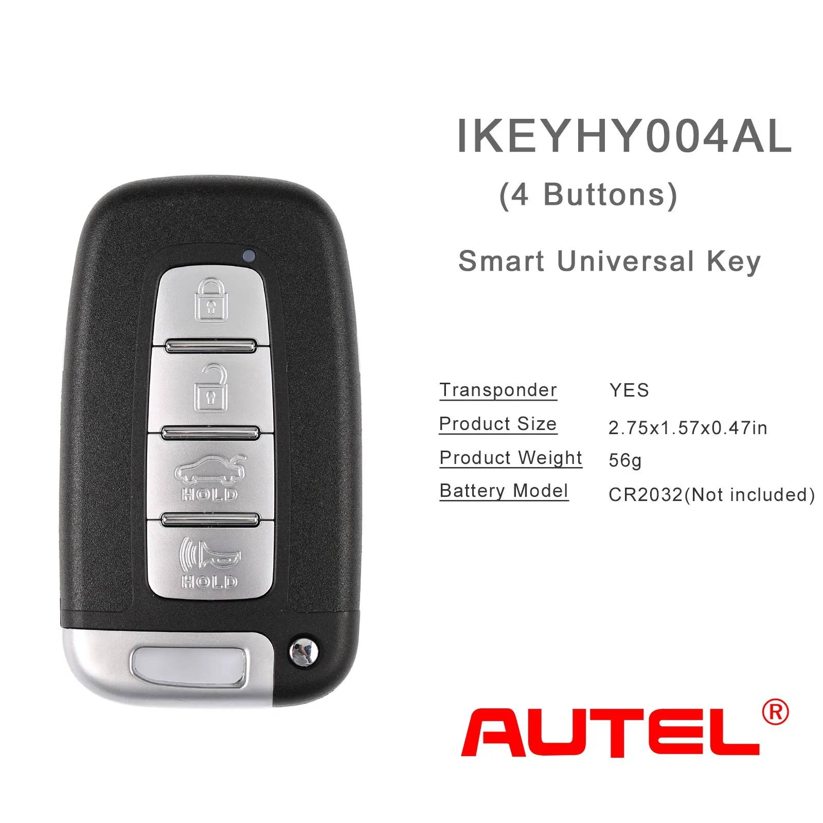 AUTEL IKEY HY003AL HY004AL Universal Smart Key For Hyundai 3 Buttons/ 4 Buttons