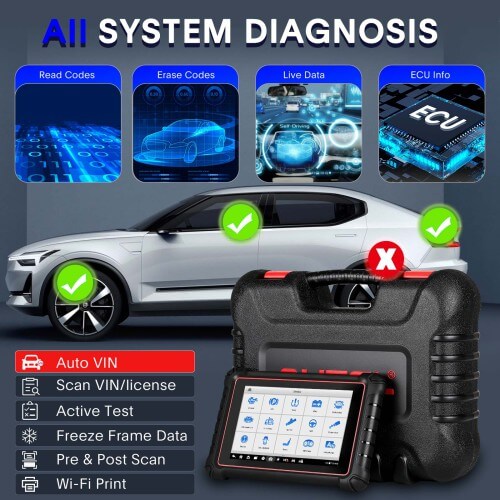 Autel MaxiPro MP900Z-BT (MP900-BT) Diagnostic Scanner Supports ECU Coding, Pre & Post Scan, DoIP CAN FD Protocols, Upgraded Ver. Of MP808BT PRO
