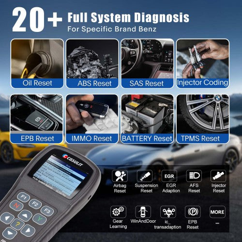 CGSULIT SC530 Pro Bi-Directional OBD2 Scanner Full-System Diagnostic Tool For Mercedes-Benz Vehicles 2025