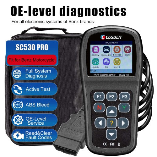 CGSULIT SC530 Pro Bi-Directional OBD2 Scanner Full-System Diagnostic Tool For Mercedes-Benz Vehicles 2025