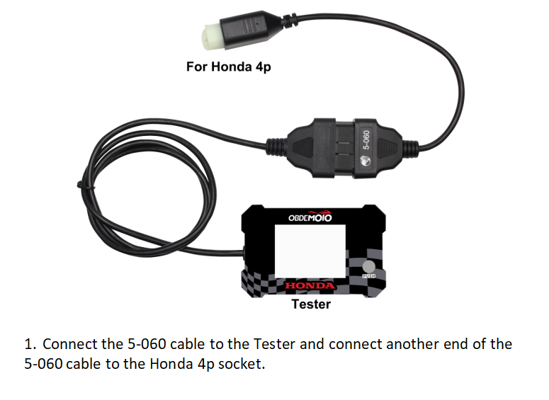 OBDEMOTO T001 Motorcycle Tester Battery Monitoring for Honda Bikes