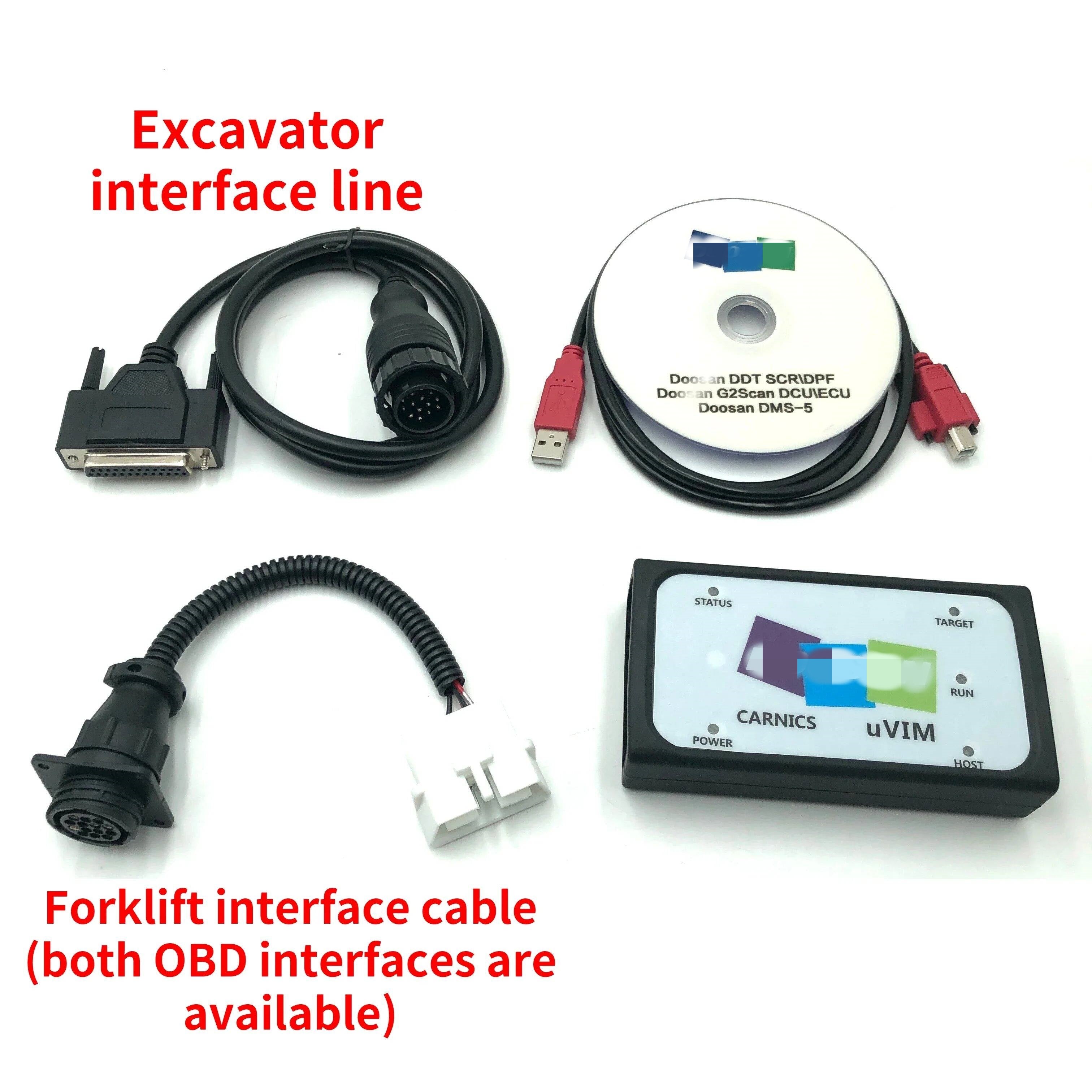 Doo-san uVIM Diagnostic Tool Excavator Forklift Engine fault Diagnostics with DMS-5 Software