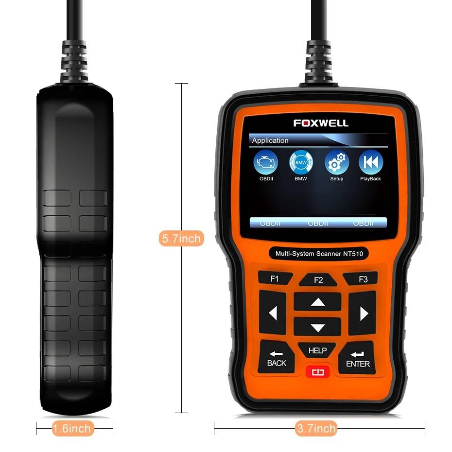 Foxwell NT510 Elite OBDII Scanner Supports Oil Reset EPB SAS TPS TPMS Full System Diagnostic Tool