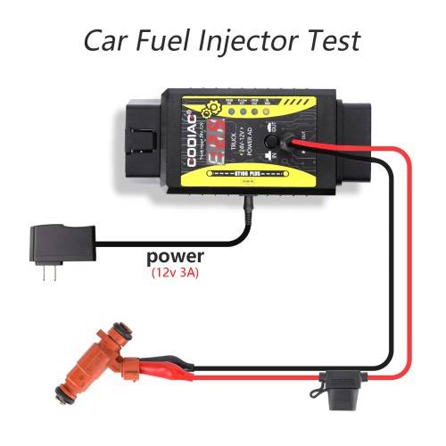 GODIAG GT106 PLUS 24V to 12V Heavy Duty Truck Adapter Added Fuel Injector Cleaning & Testing Relay Testing