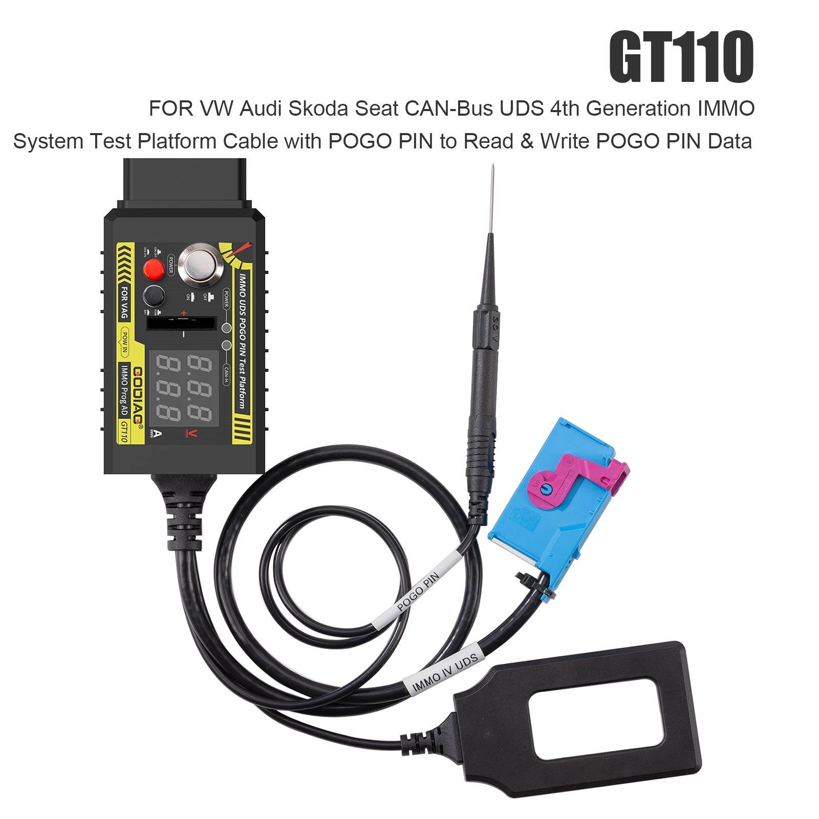 GODIAG GT110 V-AG V-W Skoda Seat UDS Pogo PIN 4th Generation IMMO System Test Platform Cable