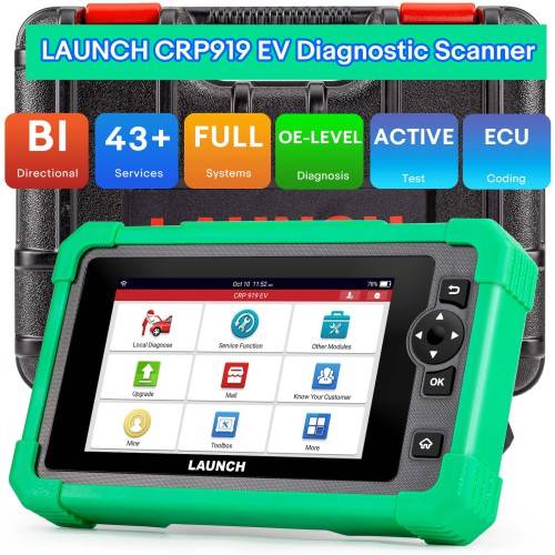 LAUNCH CRP919 EV Diagnostic Tool for Electric Vehicles New Energy Cars Supports ECU Coding