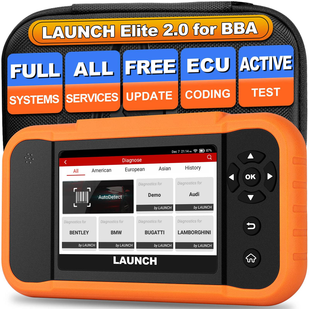 LAUNCH X431 Elite 2.0 PRO BBA/FGC Full System Diagnostic Tools Lifetim ...