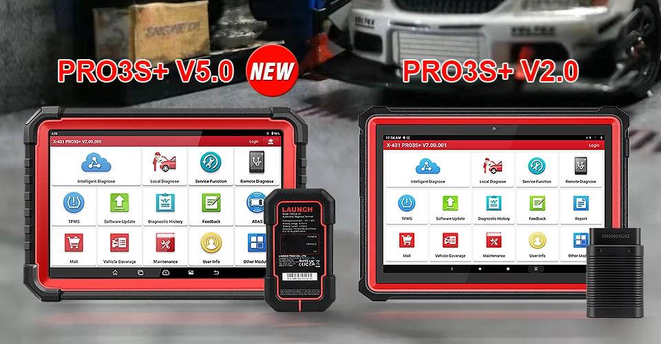 LAUNCH X431 PRO3 S+ V5.0 With DBSCAR VII Bluetooth VCI Supports CANFD and DoIP