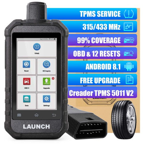 Launch Creader TPMS 5011 V2 TPMS Relearn Tool Activate 315/433MHZ Tire Pressure Sensors[Pre-order]