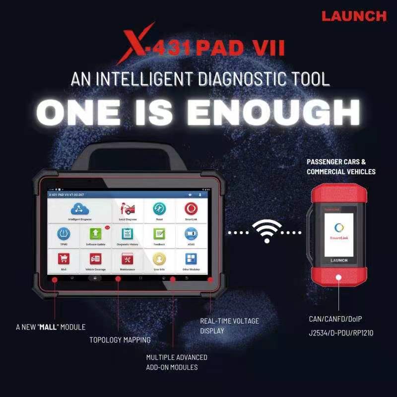 Launch X431 PAD VII (PAD 7) X-PROG 3 Full system Diagnostic Tool with 32 Service Functions Support Online Programming