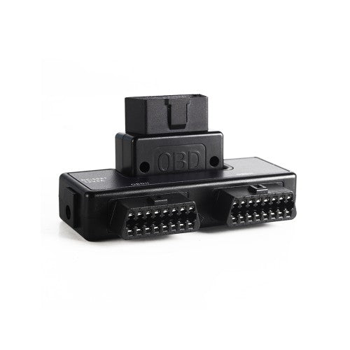 LoongGate OBD-II Splitter Y Cavo Ultra Low Profile - 1 maschio a 2 femmina OBD2 Car Extender Cable Adapter - Full 16 pin pass through 90 angolato Flat Noodle Cable - 0,3 Metri LoongGate OBD-II Splitter Y Cavo Ultra Low Profile - 1 maschio a 2 femmina OBD2 Car Extender Cable Adapter - Full 16 pin pass through 90 angolato Flat Noodle Cable - 0,3 Metri