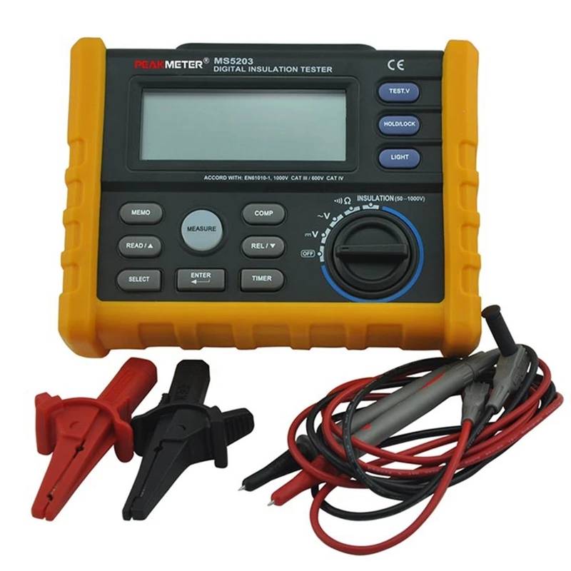 PEAKMETER MS5203 Insulation Resistance Tester Meter 50-1000V Multimeter