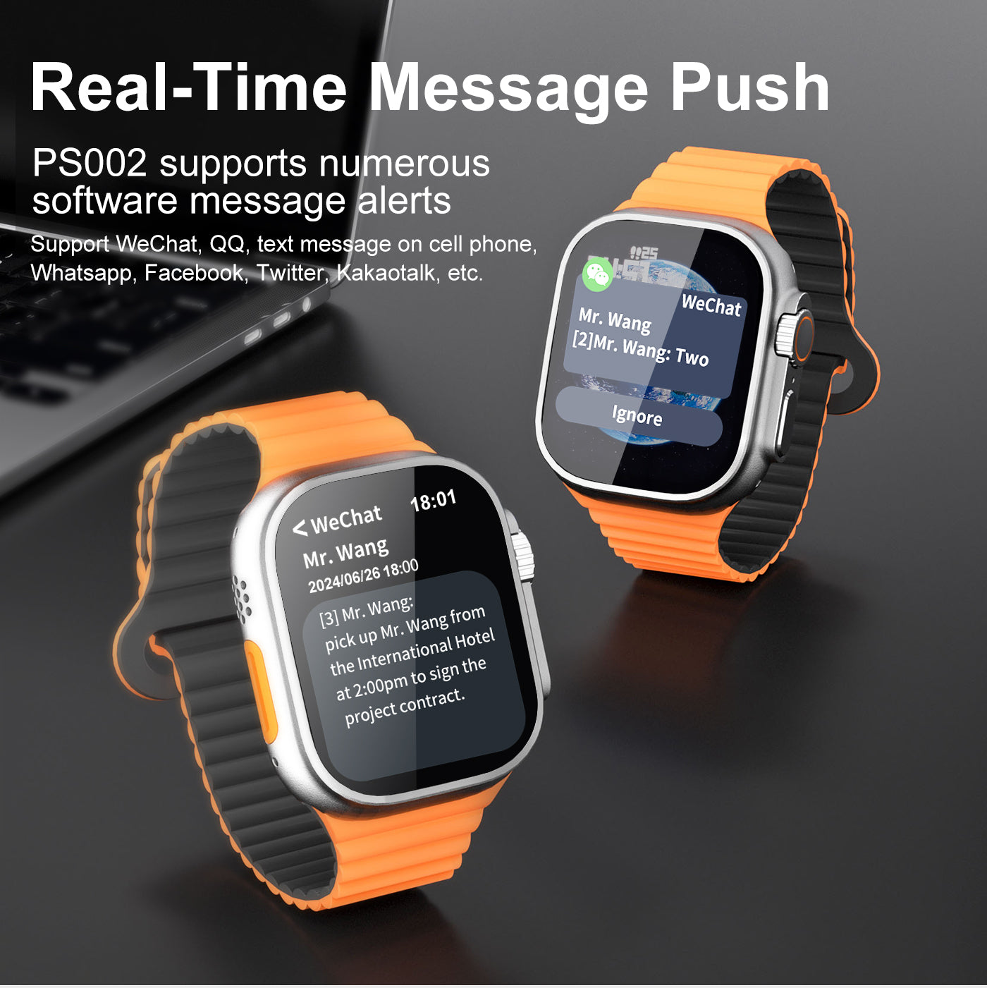 PS002 Smart Watch with TPMS Tire Pressure Monitoring