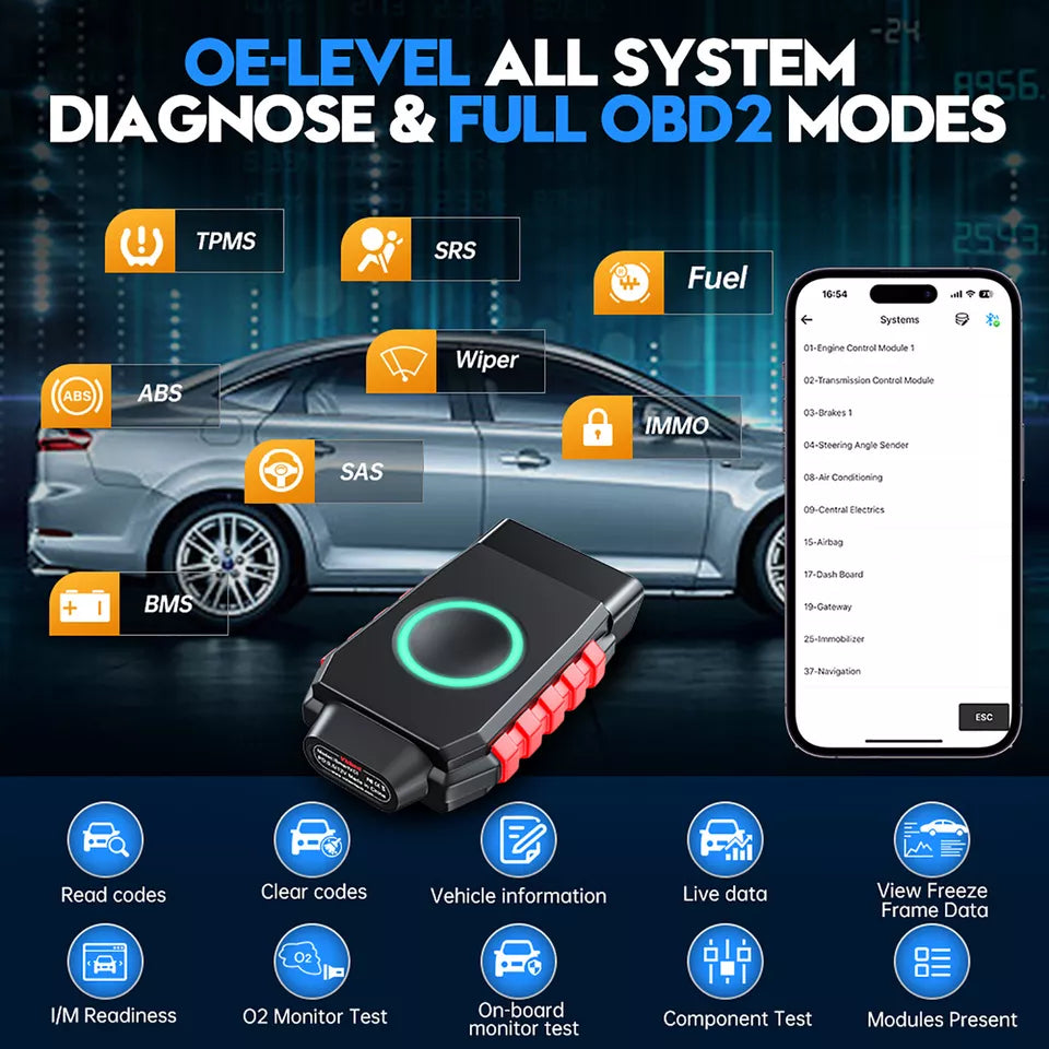 Vident iSmartDiag510/ 510 PRO BT OBD2 Scanner Full Diagnostic Tool With CAN FD&DIOP