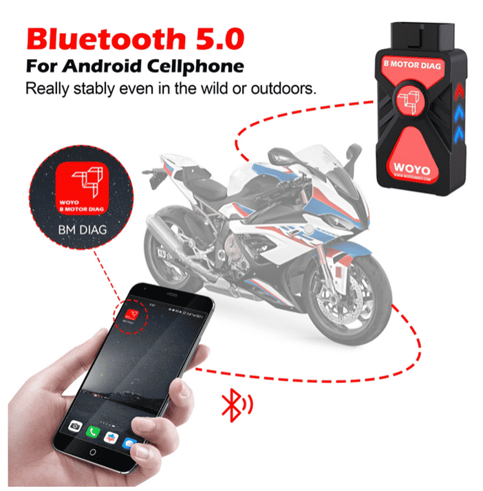 WOYO CTB008 B.MW motorcycle OBD2 diagnostic Scanner For B.MW Bike Tester