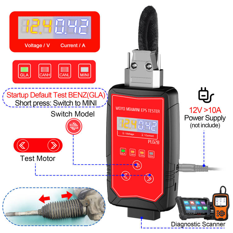 WOYO PL028 For Benz &  BMW MINI EPS Tester Drive Simulator EPS Motor Car Diagnostic tool