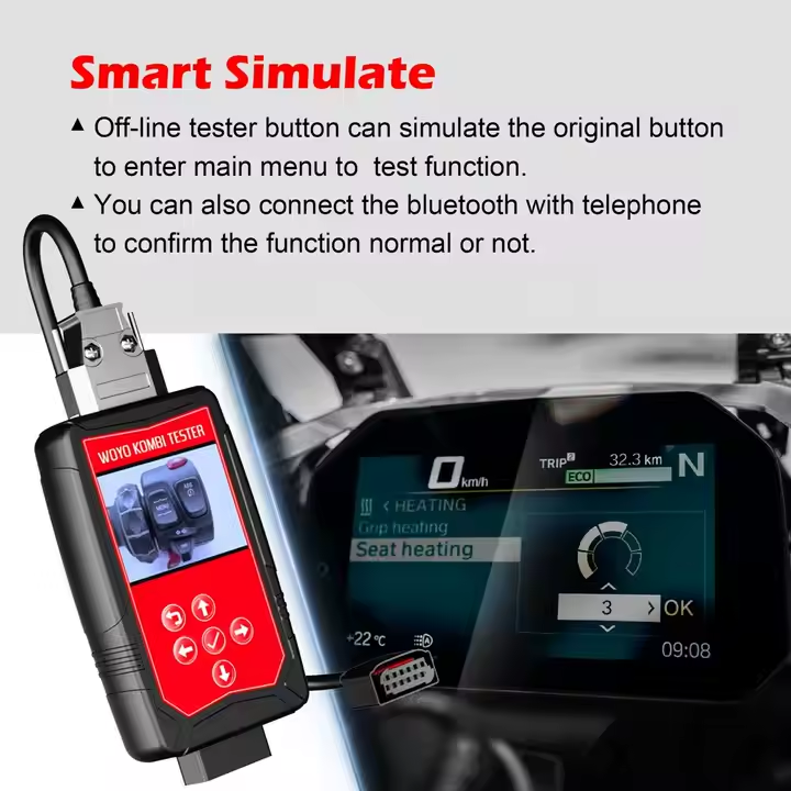 WOYO MOTO002 KOMBI Diagnostic Tool Offline Testing Device for BMW Motorcycle ECU Modules & TFT Displays