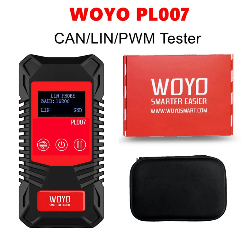 WOYO PL007 Multi-Protocol Signal Tester (CAN/LIN/PWM) & CAN Bus Analyzer With Baud Rate/ID Data Decoding And Auto-Polarity Detection For CAN-H/CAN-L