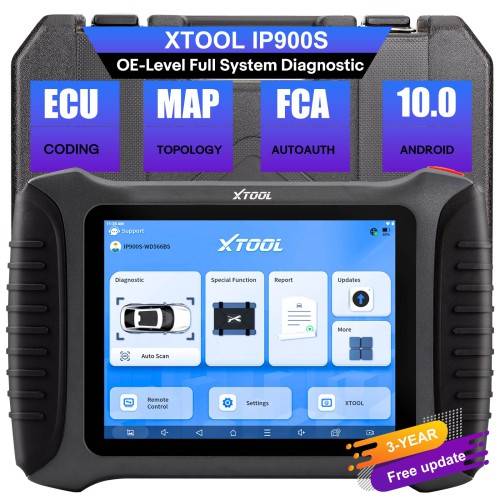 XTOOL InPlus IP900S All System Diagnostic Tool Supports FCA AutoAuth Topology Mapping 3 Years Free Update