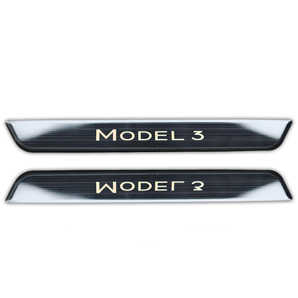 2017-2021 Tesla Model 3 Stainless Door Sill Plate Scuff Guard Decoration Welcome Pedal