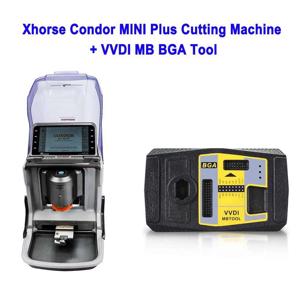 Xhorse Condor MINI Plus Cutting Machine with VVDI MB BGA Tool Benz Key Programmer Get One Free BGA Token Everyday