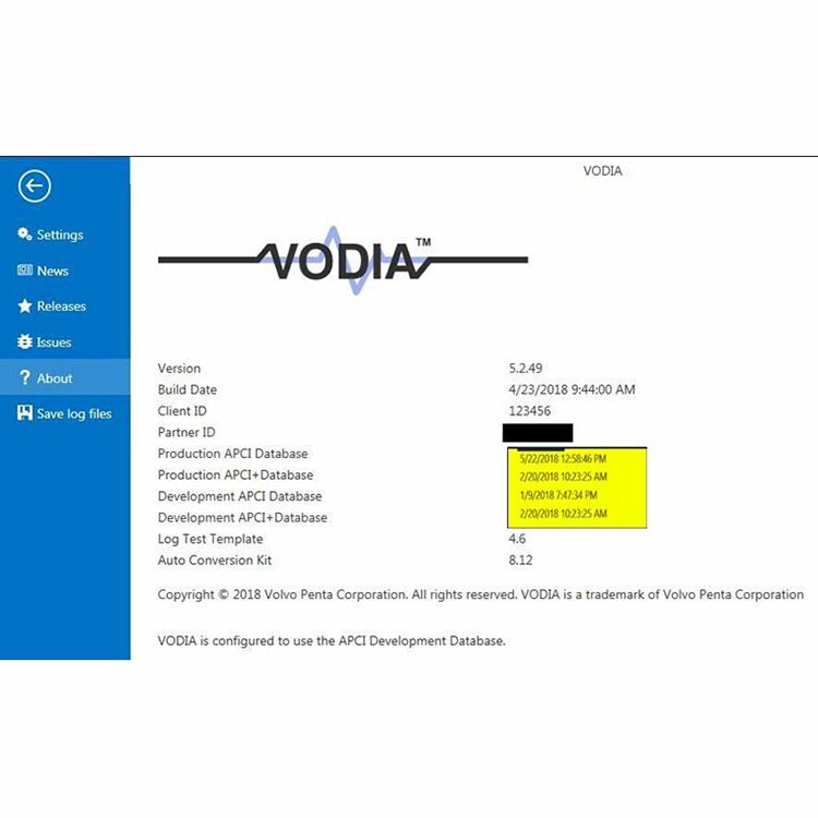 V-olvo Vodia Penta VODIA 5.2.50 with One Time Free Activation works with VOCOM