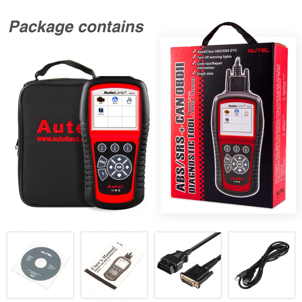 Autel AutoLink AL619 Auto Scanner Automotive Tool