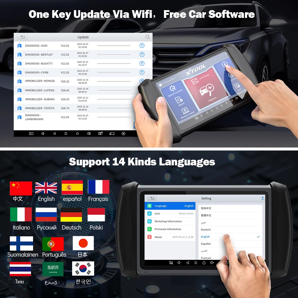 XTool IP819 Automotive Diagnostic Scan Tools 2022 Newest Version XTool ...