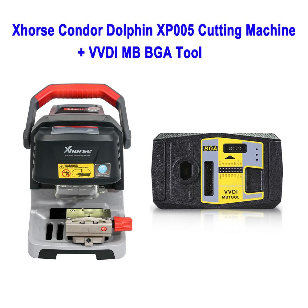 Xhorse Condor Dolphin XP005 Automatic Key Cutting Machine Plus VVDI MB Tool with 1 Free Token Everyday