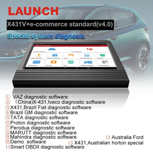 LAUNCH X431 V+ 10.1inch Wifi/Bluetooth Auto Diagnostic Tool with 1 Year Free Update X431 V+ Car Scanner [EU&US Stock]