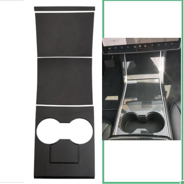 Center Console Wrap Kit Console Protector Sticker Armrest Box Control Panel Decoration for 2017-2020 Tesla Model  3
