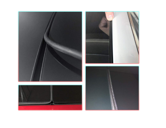 Windshield & Roof Wind Guard Noise Lowering Dampening Reduction Kit Quiet Seal Strip for 2017-2021 Tesla Model 3