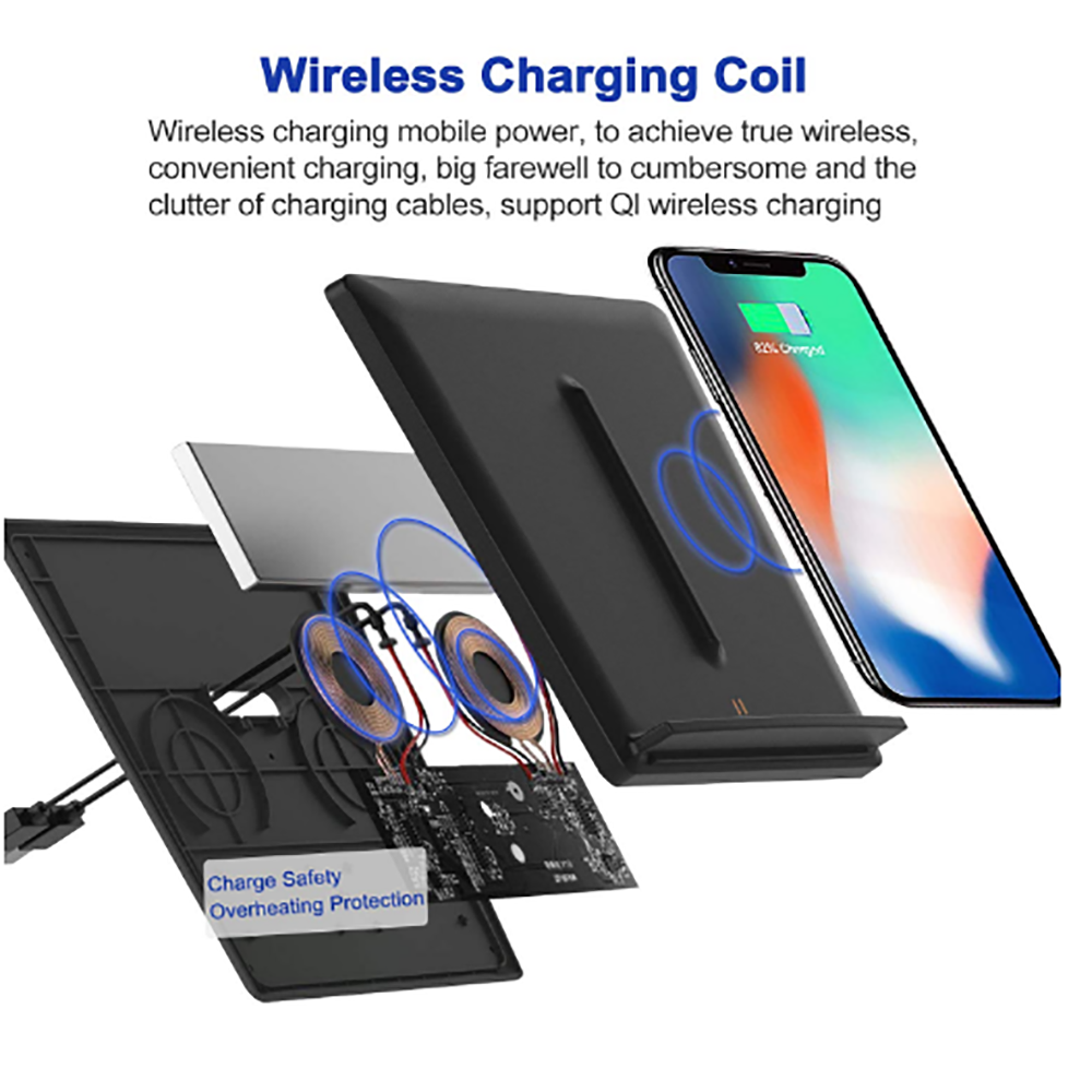 Wireless Charging for 2017-2020 Tesla Model 3 Dual QI Wireless Phone Charging Dock Center Console with USB Splitter Cable