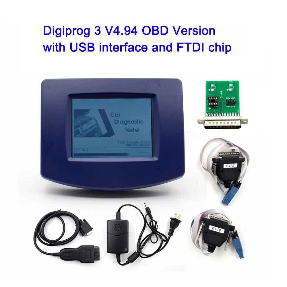 Digiprog 3 v4.94 Odometer Programmer OBD/Full Set Version with USB Interface & FTDT Chip Odometer Correction Tool