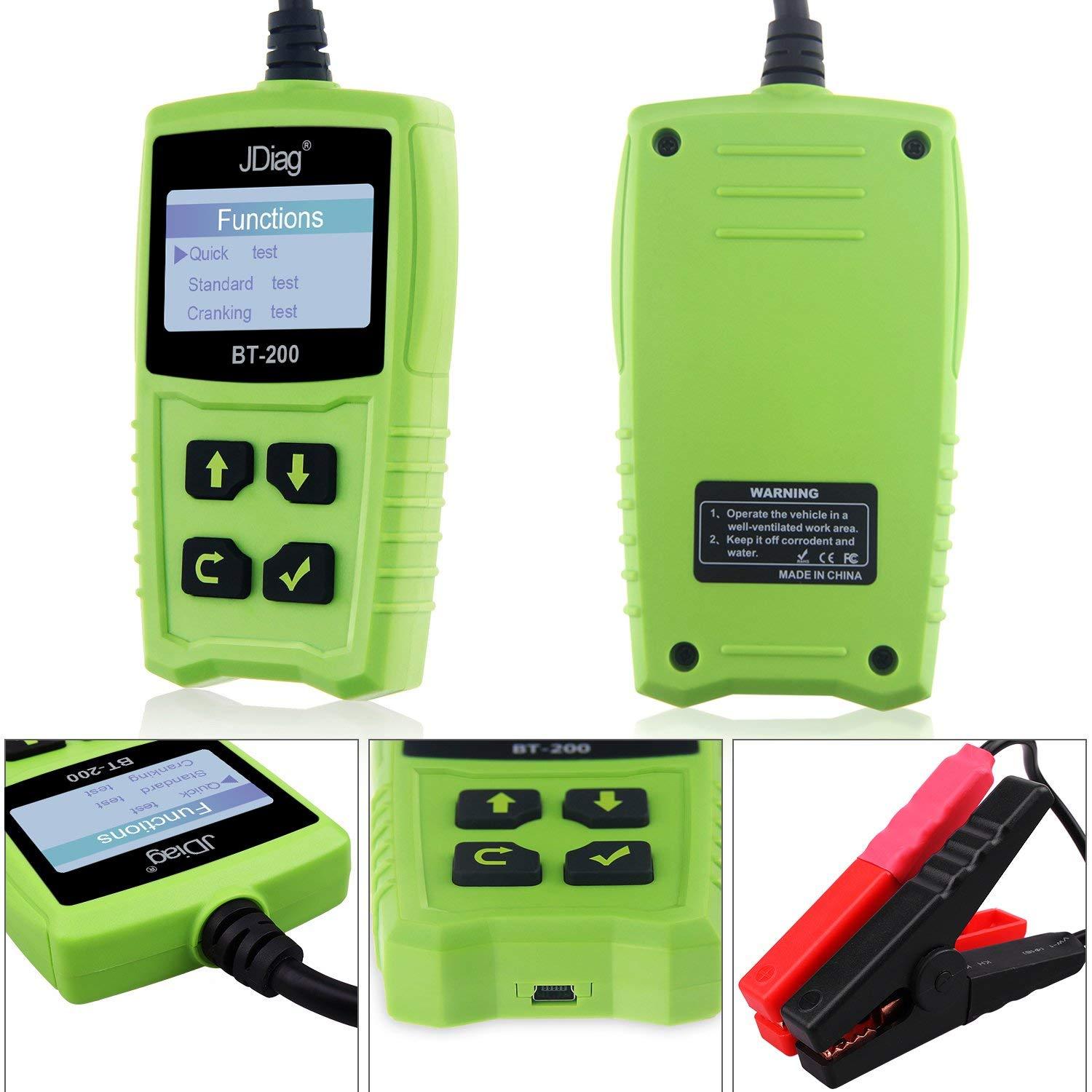100AH BT200 Automotive Load Battery Tester Digital Analyzer Bad Cell Test Tool for Car/Boat/Motorcycle and More