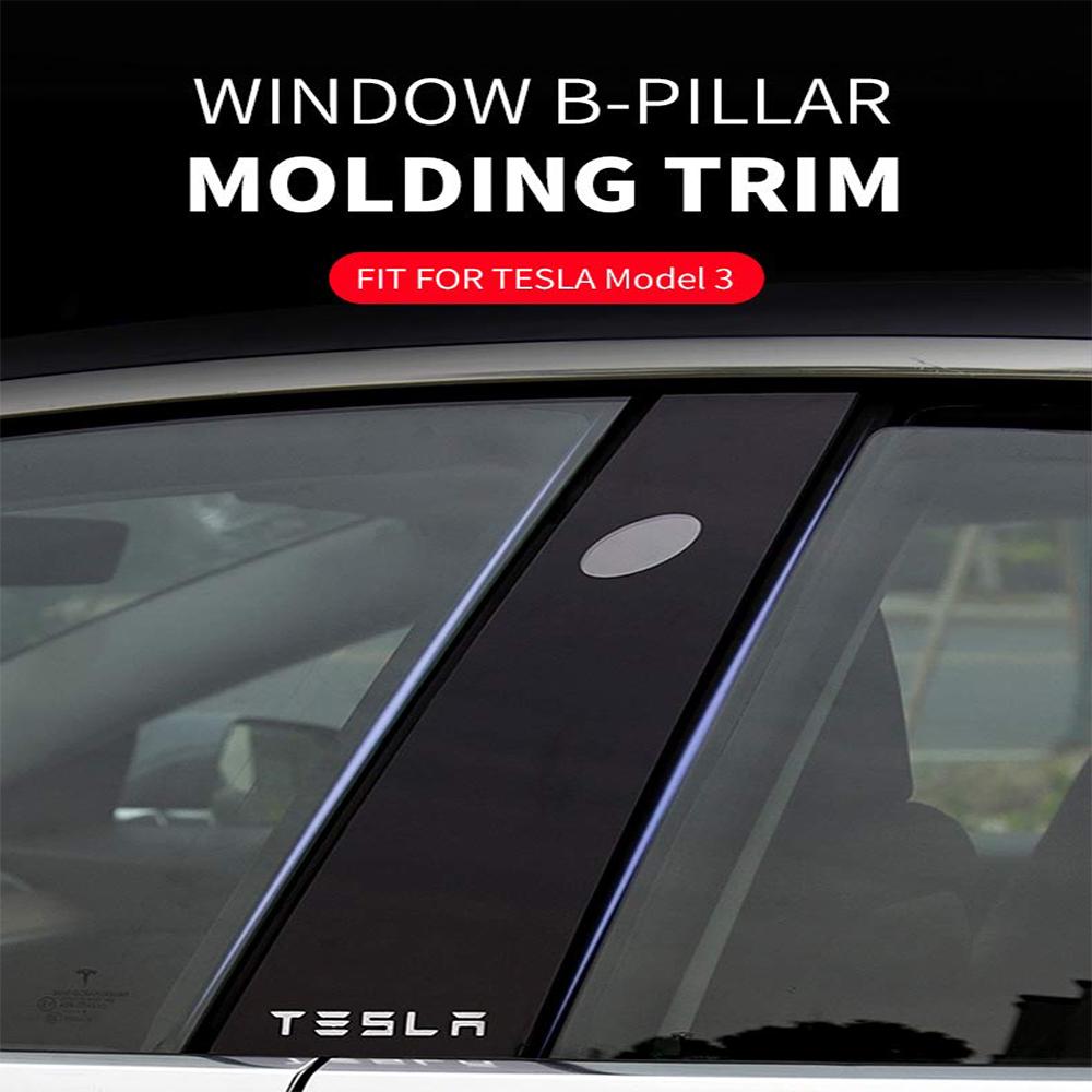 Car Window Column Sticker Decal Window Column Protector Exterior Decoration For 2017-2020 Tesla Model 3