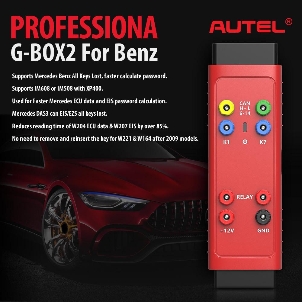 Autel G-BOX2 Tool for Mercedes Benz All Key Lost Work with Autel MaxiI ...