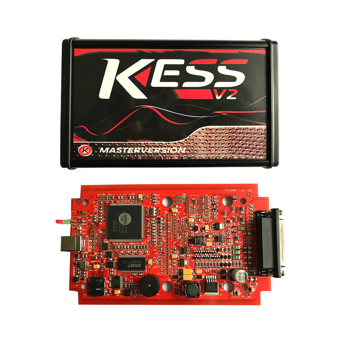KESS Ksuite V2 Master Red PCB V5.017 Ksuite SW V2.80 EU Version No Token Limited Supports Online ECU Chip Tuning Tool