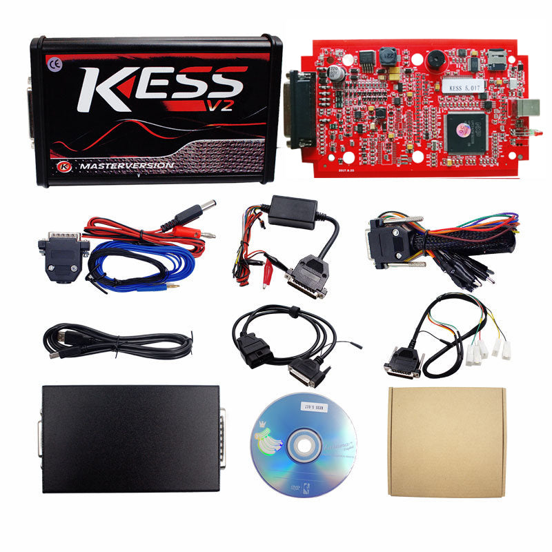 Full Set Online Master Kess V5.017 V2.53+KTAG 7.020 V2.70+LED BDM Frame+22 Adapters ECU Programmer
