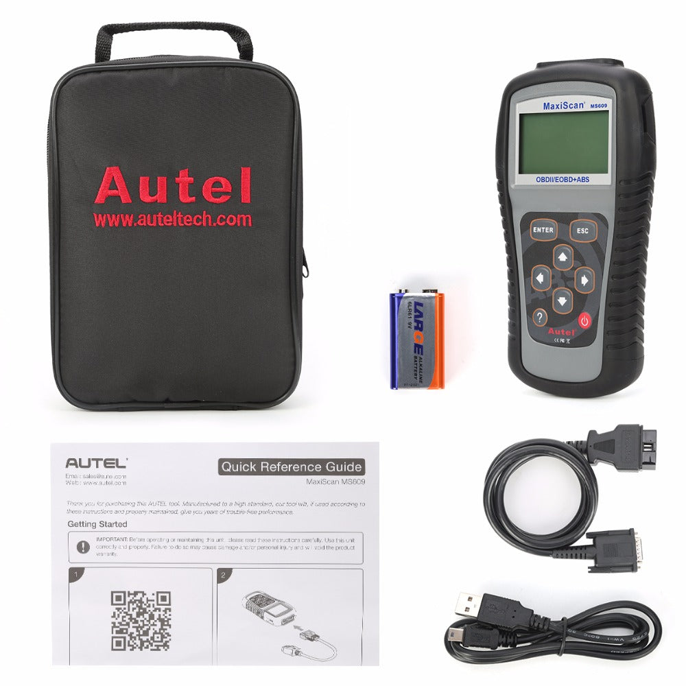 Autel Maxiscan MS609 OBD2 Scanner Full OBDII Functions ABS Car Diagnostic Tools