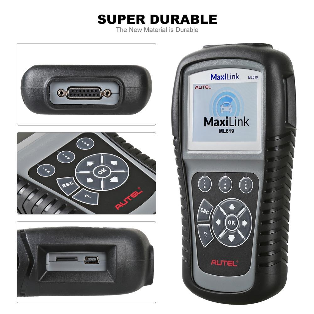 Autel MaxiLink ML619 CAN OBD2 Scanner ABS/SRS Car Diagnostic Tool Update Online