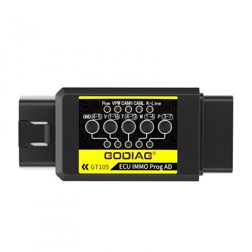 GODIAG GT105 OBD2 Break Out Box OBD Assistant ECU IMMO Prog AD ECU Connector Converts Car Battery to 12V DC Power