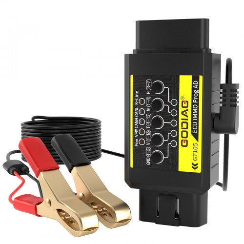 GODIAG GT105 OBD2 Break Out Box OBD Assistant ECU IMMO Prog AD ECU Connector Converts Car Battery to 12V DC Power