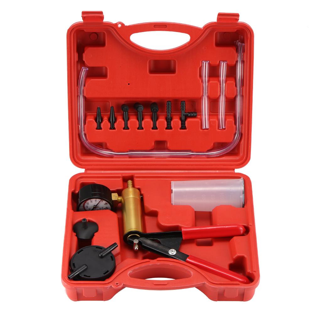 Hand Held Manual Vacuum Pump Tester Set Brake Bleeder Kit for Automotive Repair Shop