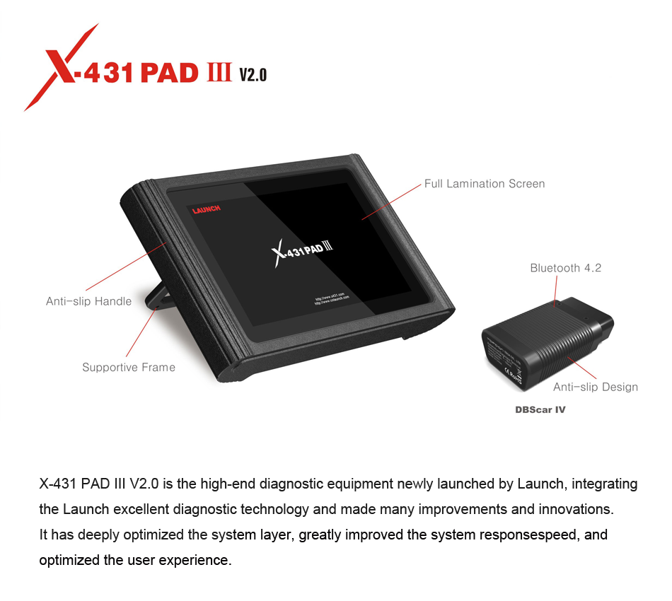 Launch X431 PAD III V2.0 PAD 3 V2.0 Diagnostic Tool Directional Scan Tool Full System Scanner Support Coding and Programming Free Update